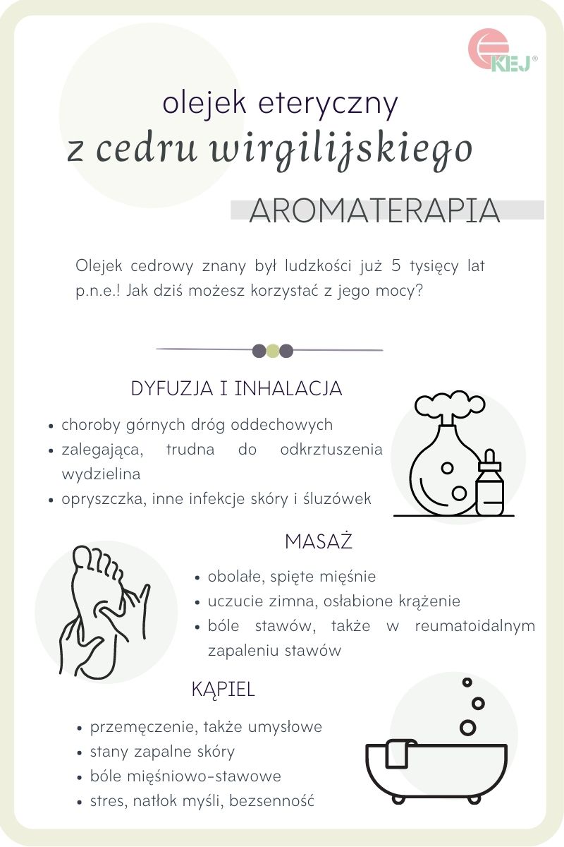 Aromaterapia z olejkiem cedrowym