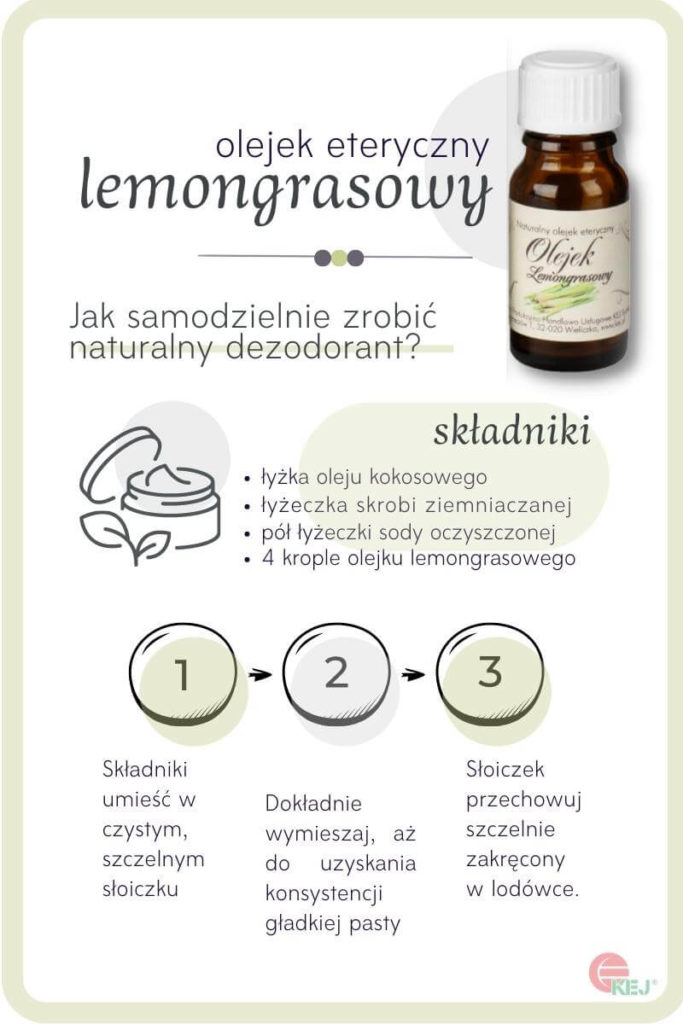 Jak zrobić naturalny dezodorant z olejkiem lemongrasowym? 