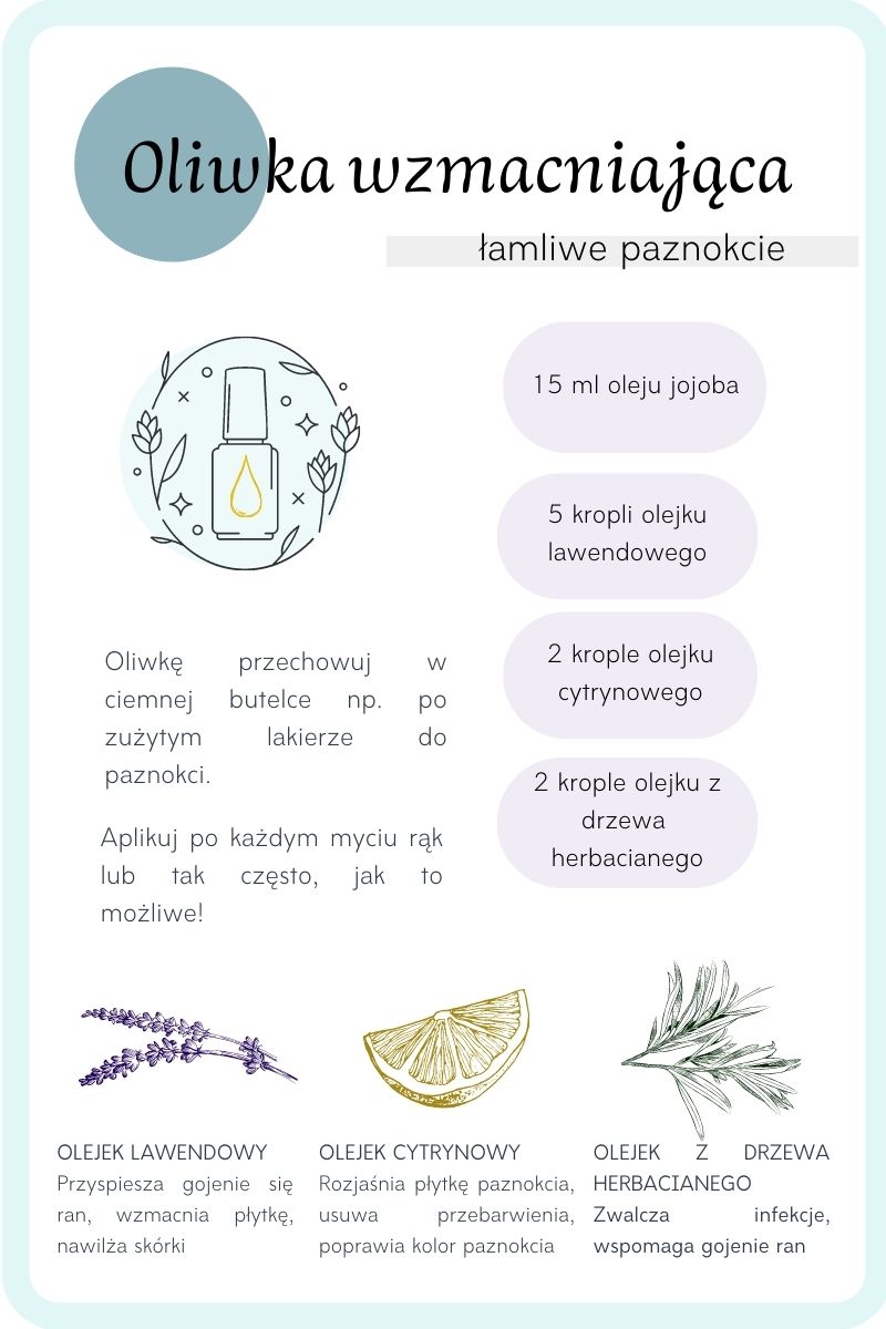 Oliwka DIY na rozdwojone paznokcie i suche skórki