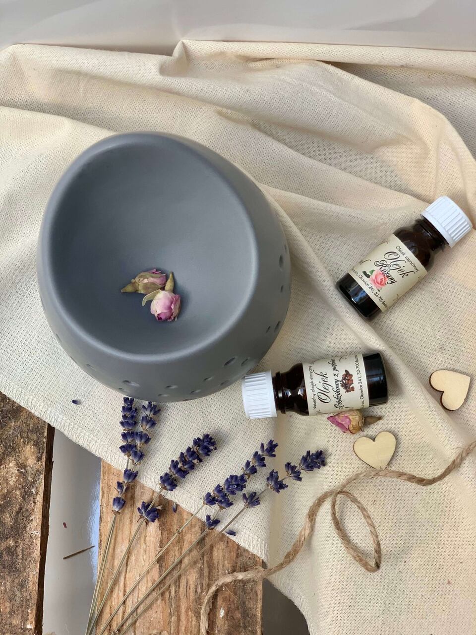 kominek i olejki na dzień mamy