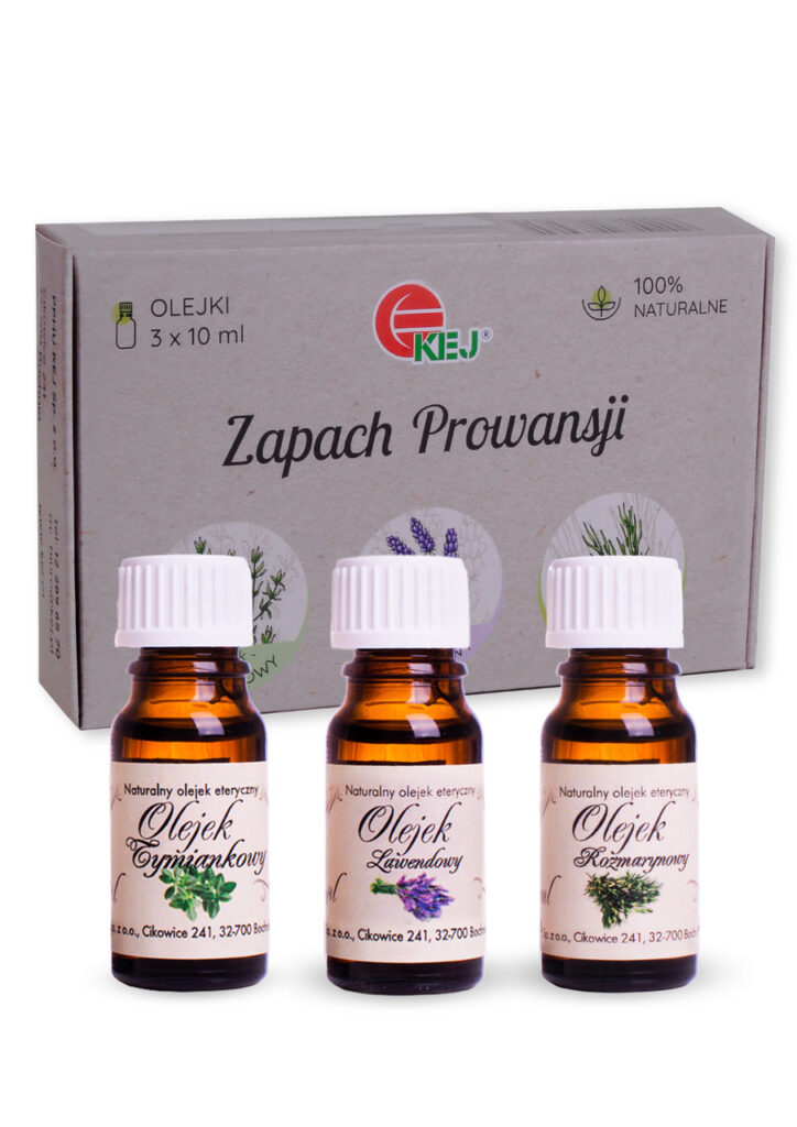 Zestaw "Zapach Prowansji" trzech naturalnych olejków eterycznych