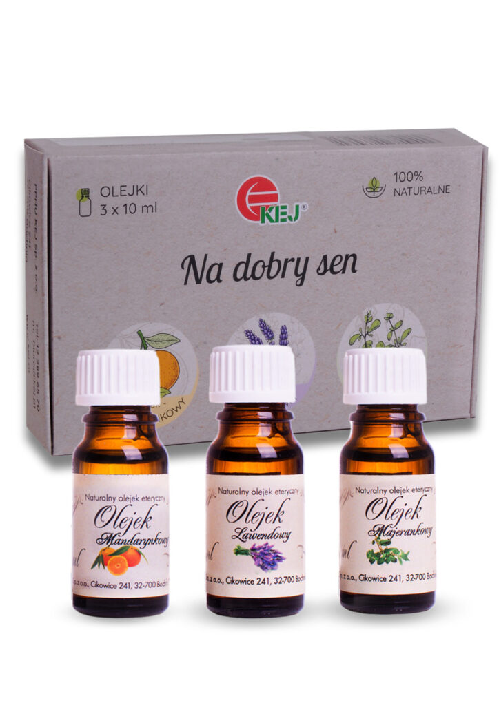 Zestaw "Na dobry sen" trzech naturalnych olejków eterycznych